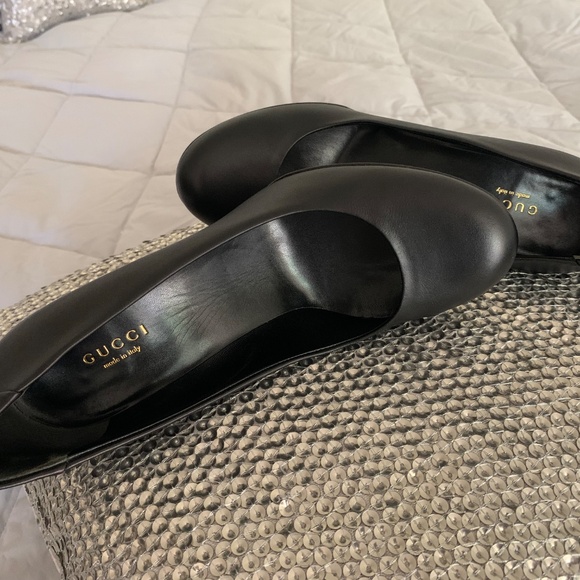 Gucci Wedge shoes in black leather in size 37 - Picture 10 of 12